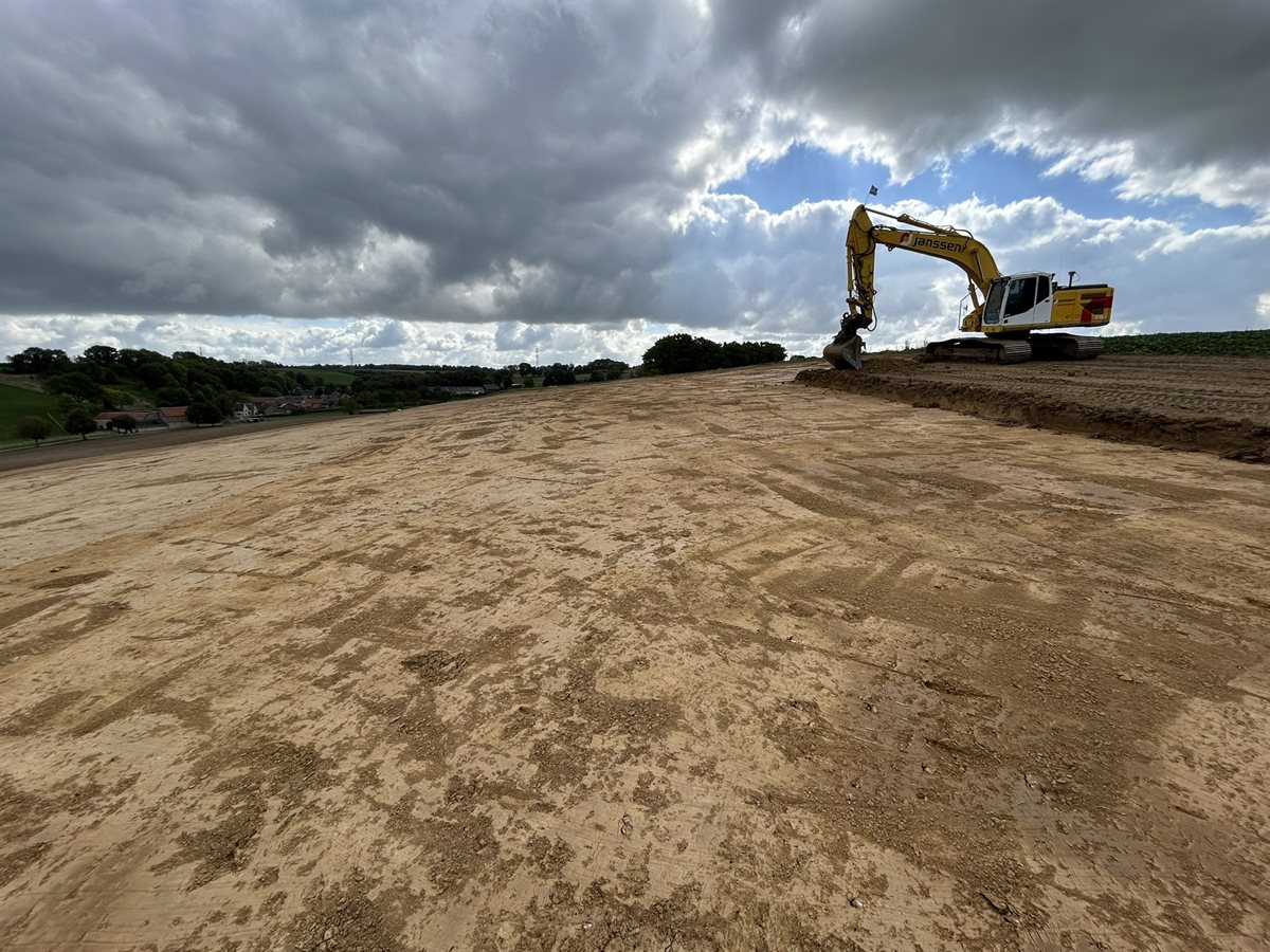 Ontgraving door een machine