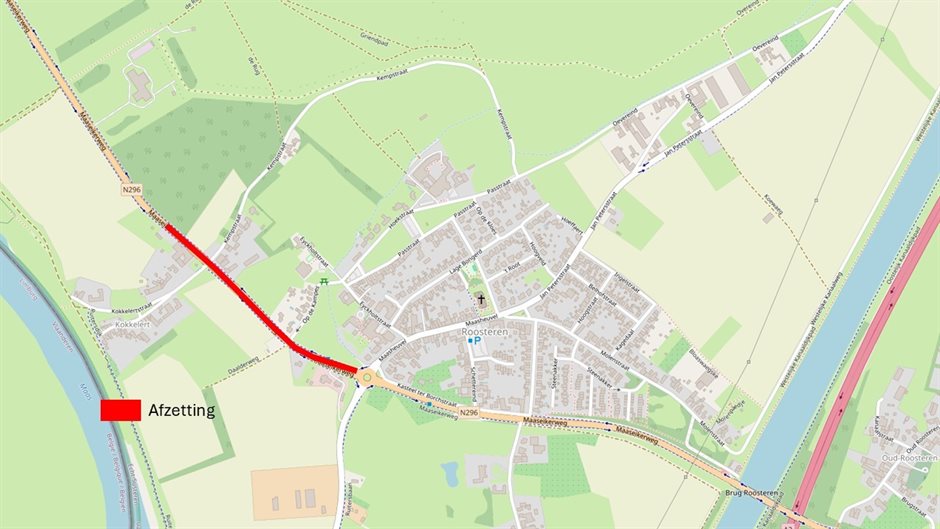 Afsluiting van dinsdag 20 oktober 19 uur t/m vrijdag 23 oktober 21 uur tijdens de werkzaamheden aan de Maaseikerweg