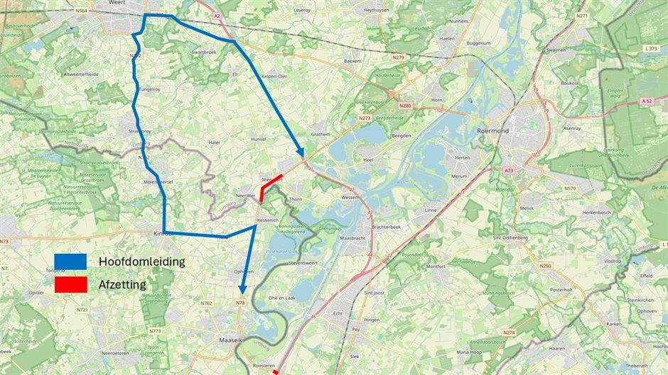 Omleidingen tijdens de werkzaamheden aan de N273
