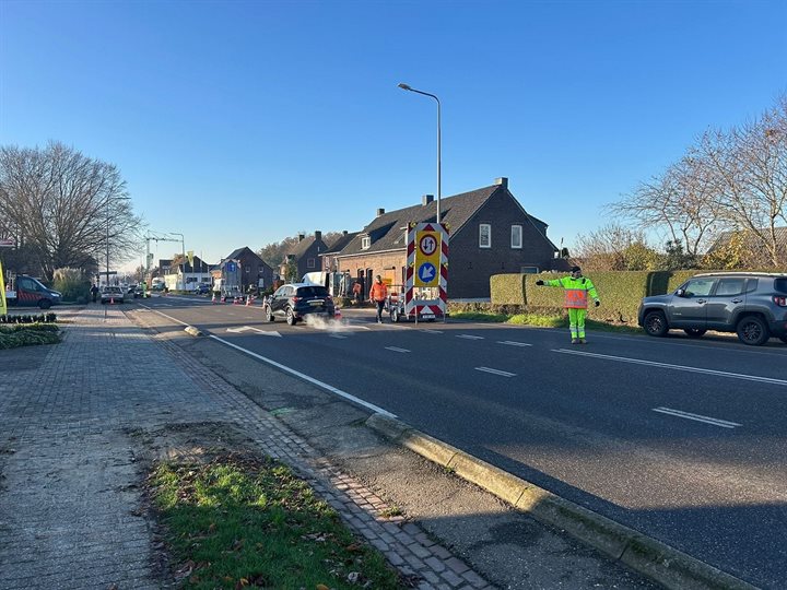 Afzetting met verkeersregelaars