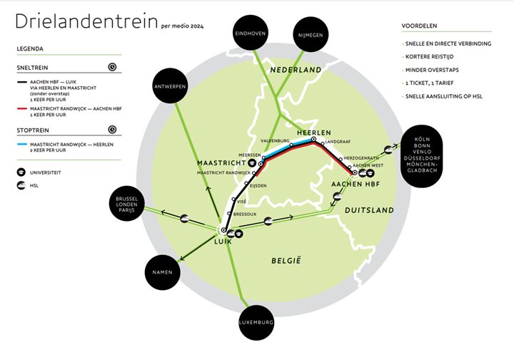Drielandentrein per medio 2024